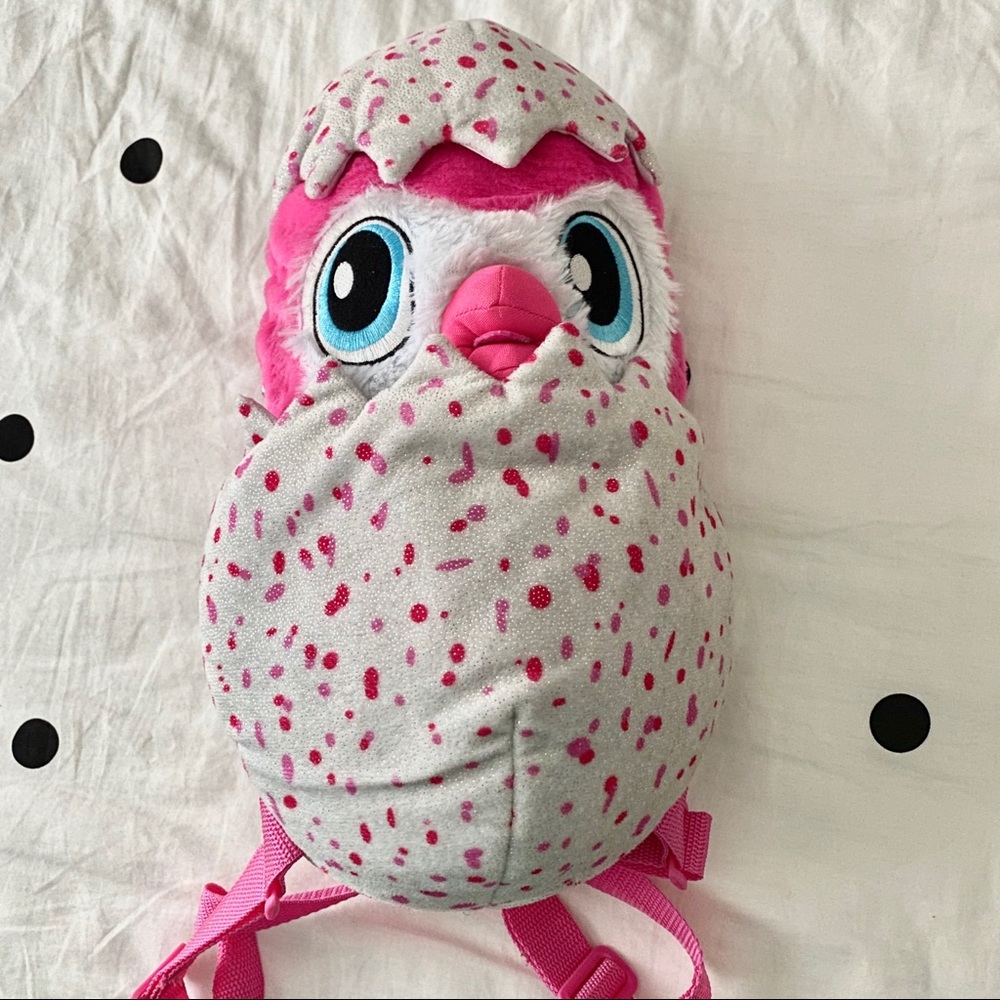 Pink & White Hatchimals Backpack